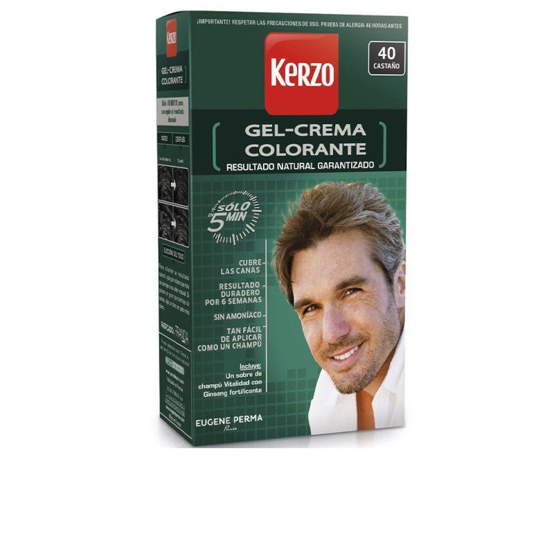 Kerzo Tinte Para Hombre Gel-Crema 40 Castaño 100 Gr-1