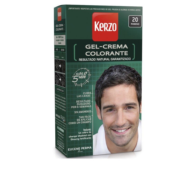 Kerzo Tinte Para Hombre Gel-Crema 20 Moreno 100 Gr-1