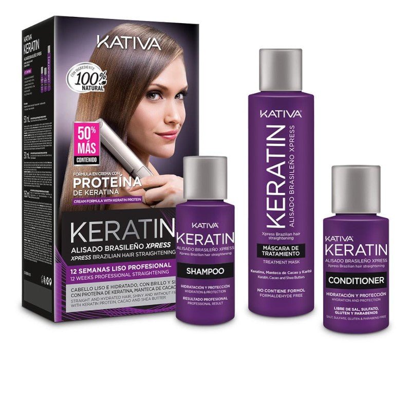 Kativa Keratin Express Alisado Brasileño Lote 3 Pz-1