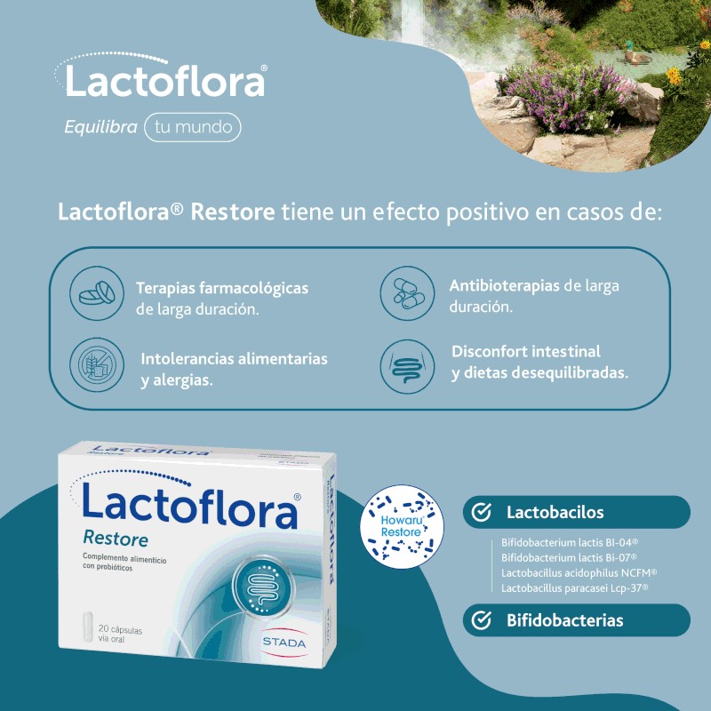 LACTOFLORA Restore Adultos 20 Cápsulas-3