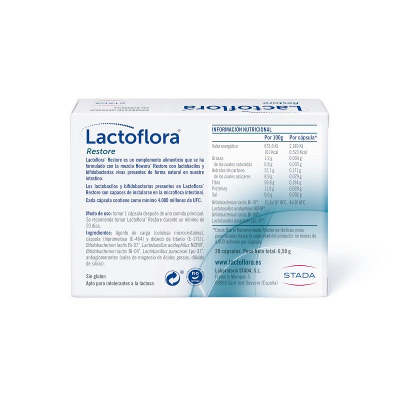 LACTOFLORA Restore Adultos 20 Cápsulas-8