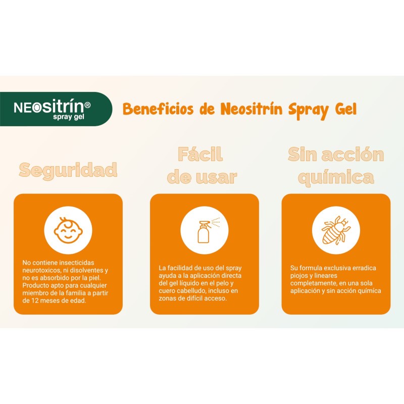 NEOSITRIN Spray Gel Líquido Antipiojos 60ml-10