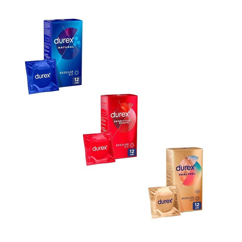 DUREX Pack Preservativos Natural + Sensitivo Suave + Real Feel 36 unidades-2