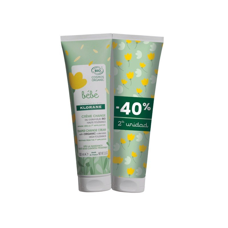 Klorane Pack Duo Crema Cambio Pañal 2x100ml-1