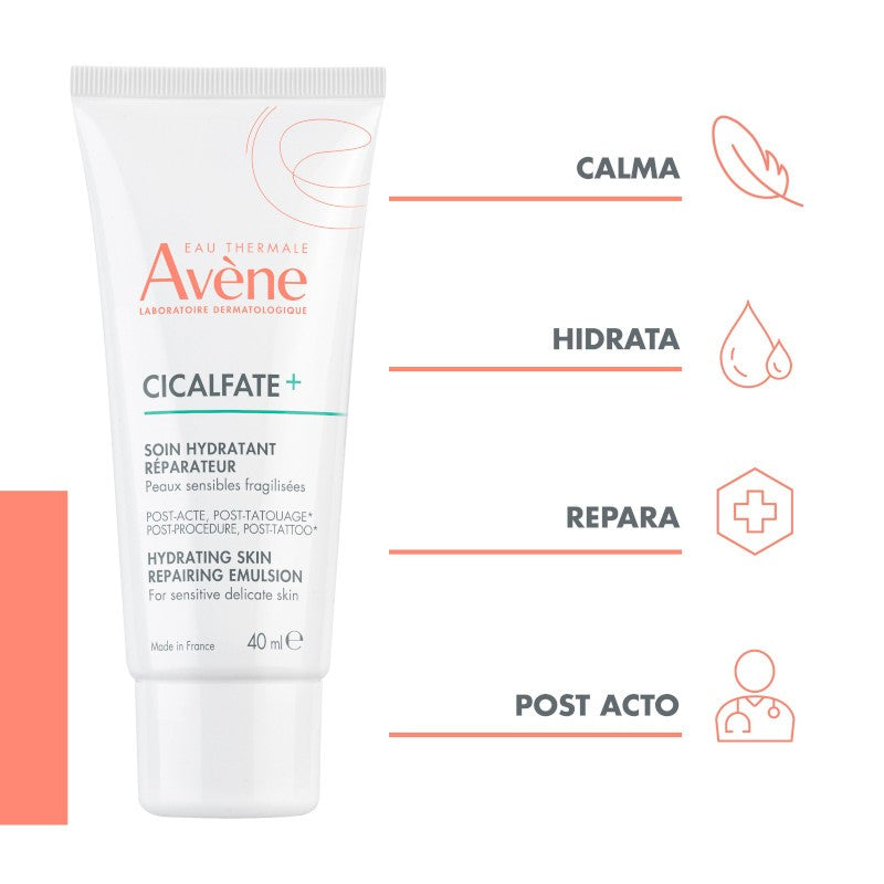 AVENE Cicalfate+ Emulsión Reparadora Posquirúrgica y Postatuaje 40 ml-6
