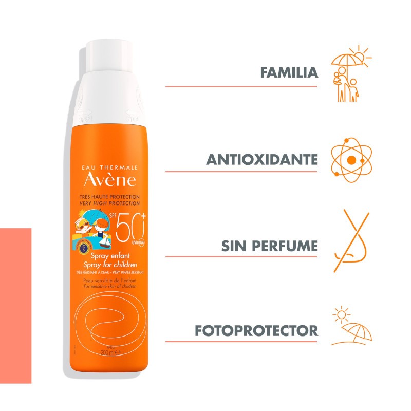 AVÈNE Protector Solar Spray Niños SPF 50+ 200ml