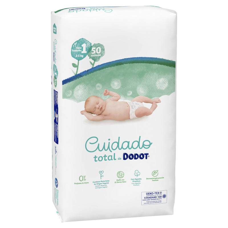 DODOT Cuidado Total Pañales Talla 1 (2-5kg) 50 unidades-2