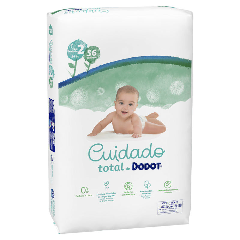 DODOT Cuidado Total Pañales Talla 2 (4-8kg) 56 unidades-1