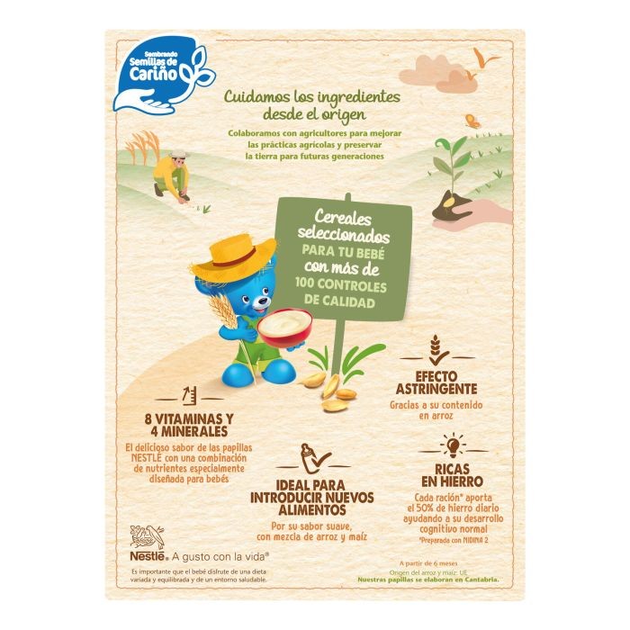NESTLÉ Papilla Sin Gluten Crema de Arroz y Maíz 240g-2