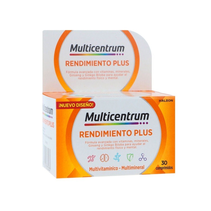 MULTICENTRUM Rendimiento Plus Ginseng y Ginkgo 30 Comprimidos-1