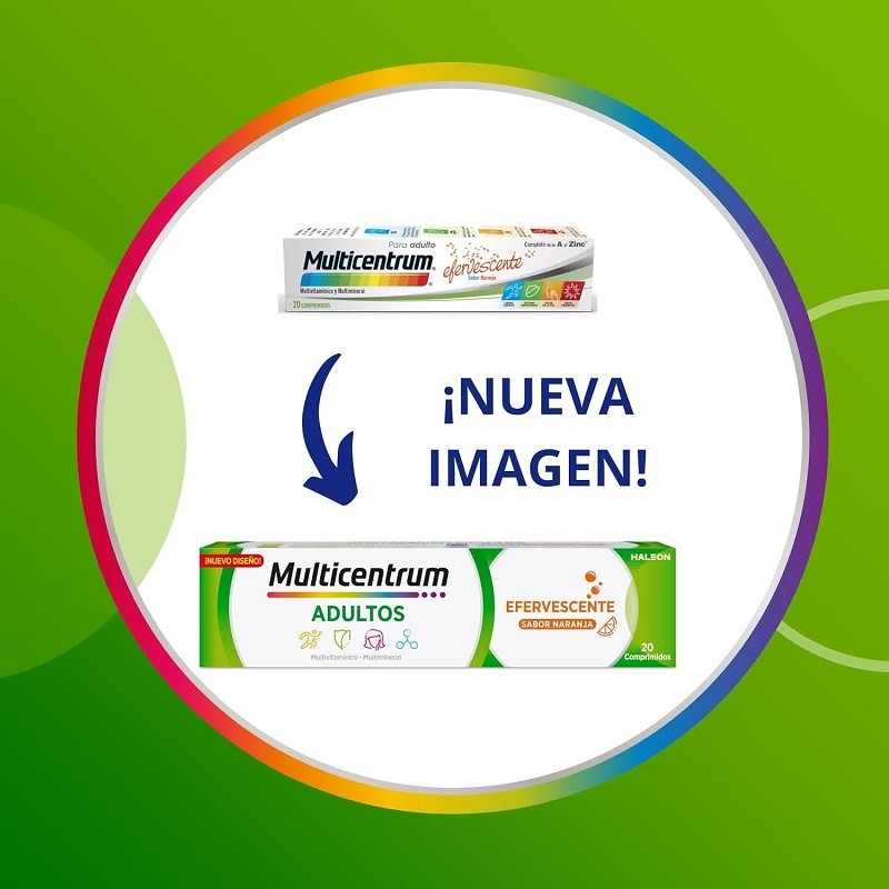 MULTICENTRUM Efervescentes Adultos 20 Comprimidos Sabor Naranja-2