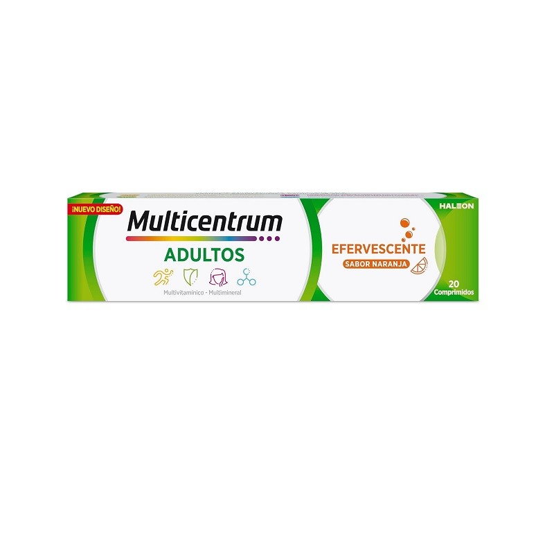 MULTICENTRUM Efervescentes Adultos 20 Comprimidos Sabor Naranja-1