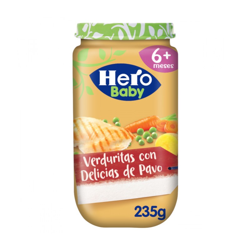 Hero Baby Tarrito Verduritas con Delicias de Pavo +6m 235g-1