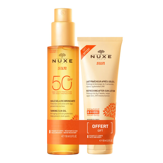 Nuxe Sun Aceite Bronceador SPF 50+ Leche Refrescante After Sun 100ml DE REGALO-1
