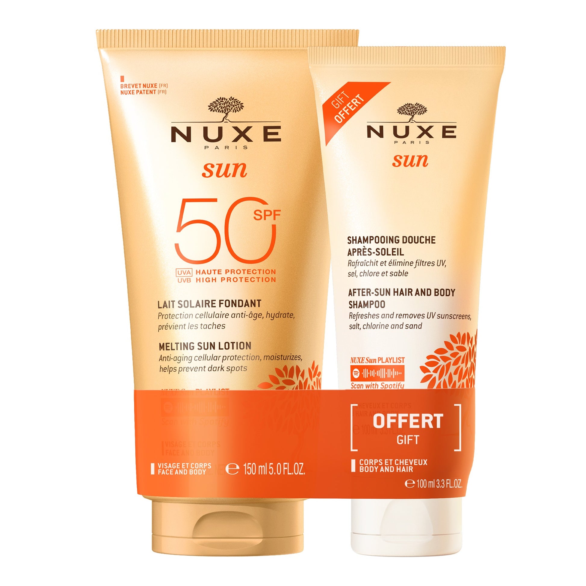 Nuxe Sun Leche Solar Fundente SPF 50+ Champú After Sun 100ml DE REGALO-1