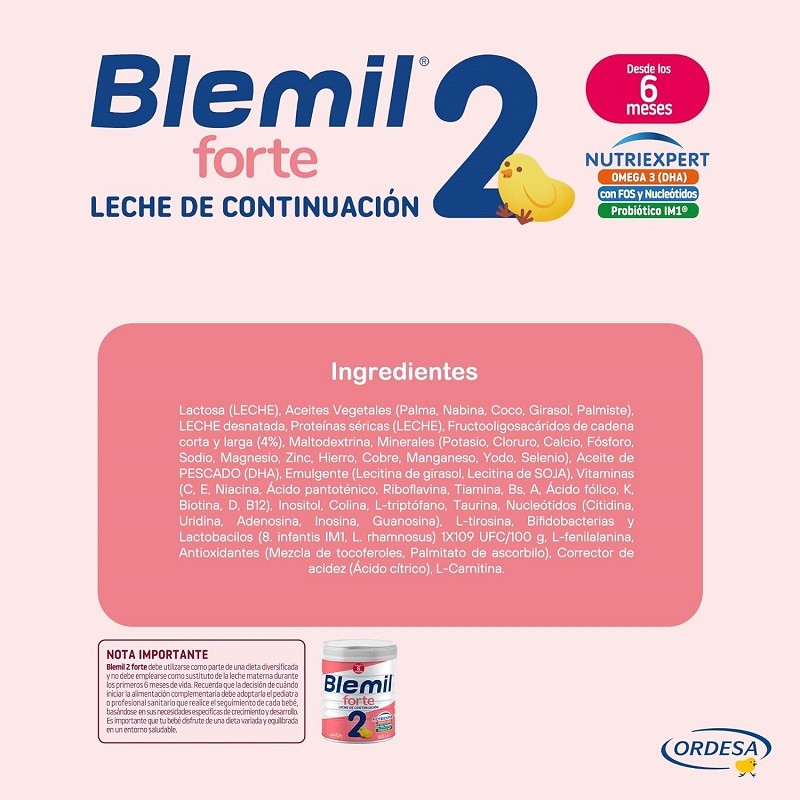 PACK BLEMIL Plus 2 Forte Leche de Continuación 6x800gr-8