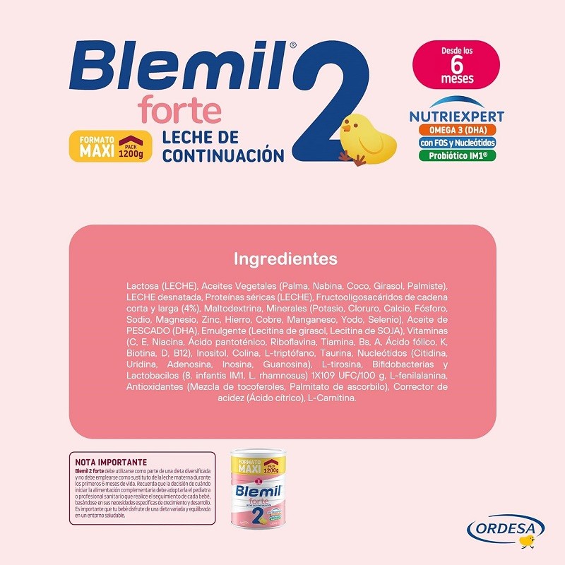 BLEMIL Plus 2 Forte Leche de Continuación 1200gr-8