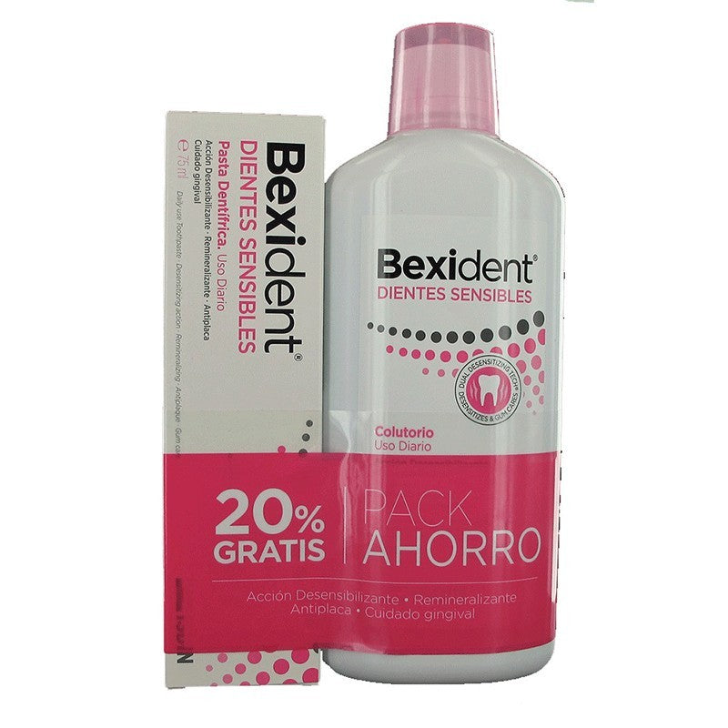 BEXIDENT Dientes Sensibles Colutorio 500ML + Pasta Dentifrica 75ML-1