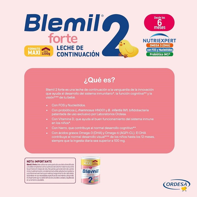 BLEMIL Plus 2 Forte Leche de Continuación 1200gr-7