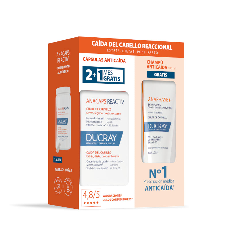 DUCRAY Pack Anacaps Reactiv 90 caps + Anaphase+ 100 ml-1