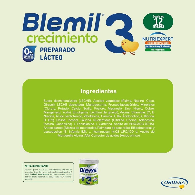 BLEMIL Plus 3 Preparado Lácteo de Crecimiento (+12 meses) 800g-8