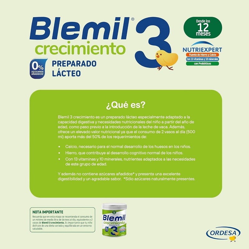 BLEMIL Plus 3 Preparado Lácteo de Crecimiento (+12 meses) 800g-6