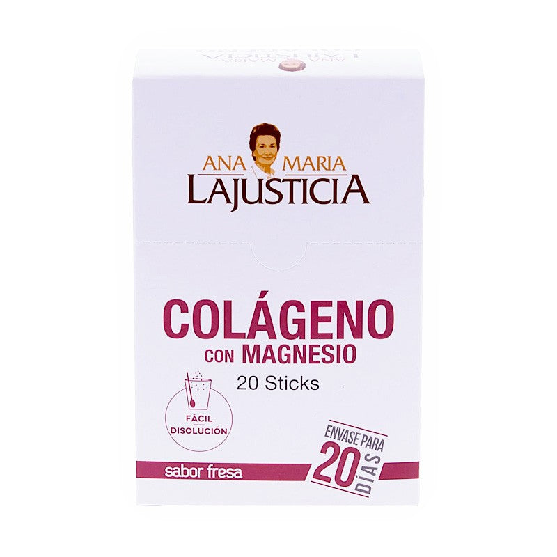 ANA MARÍA LAJUSTICIA Colágeno con Magnesio 20 Sticks Sabor Fresa-1