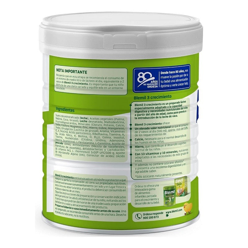 BLEMIL Plus 3 Preparado Lácteo de Crecimiento (+12 meses) 800g-4