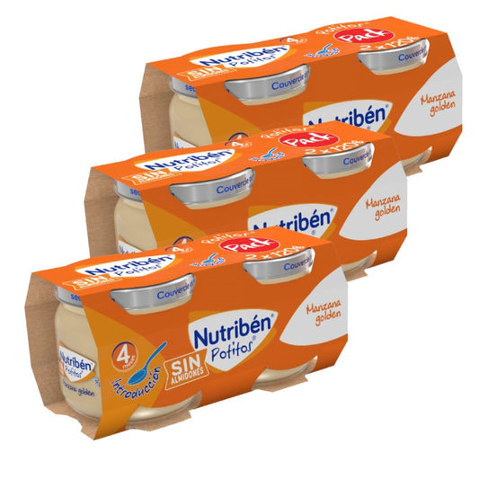 Nutriben Potito Introducción Manzana Golden 6x120g-1