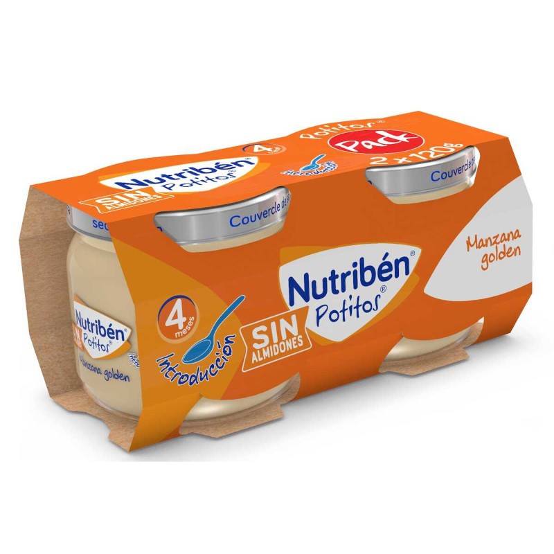Nutriben Potito Introducción Manzana Golden 2x120g-2