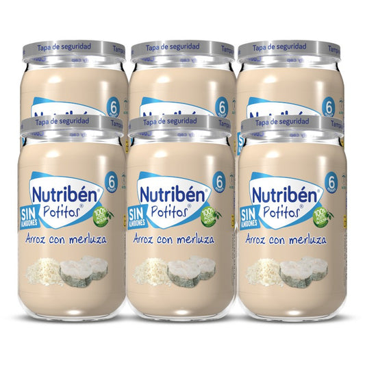 Nutriben Potito Suprema De Merluza Con Arroz 6x235g-1