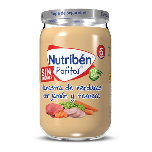 Nutribén Menestra de Verduras con Jamón y Ternera 235g-1
