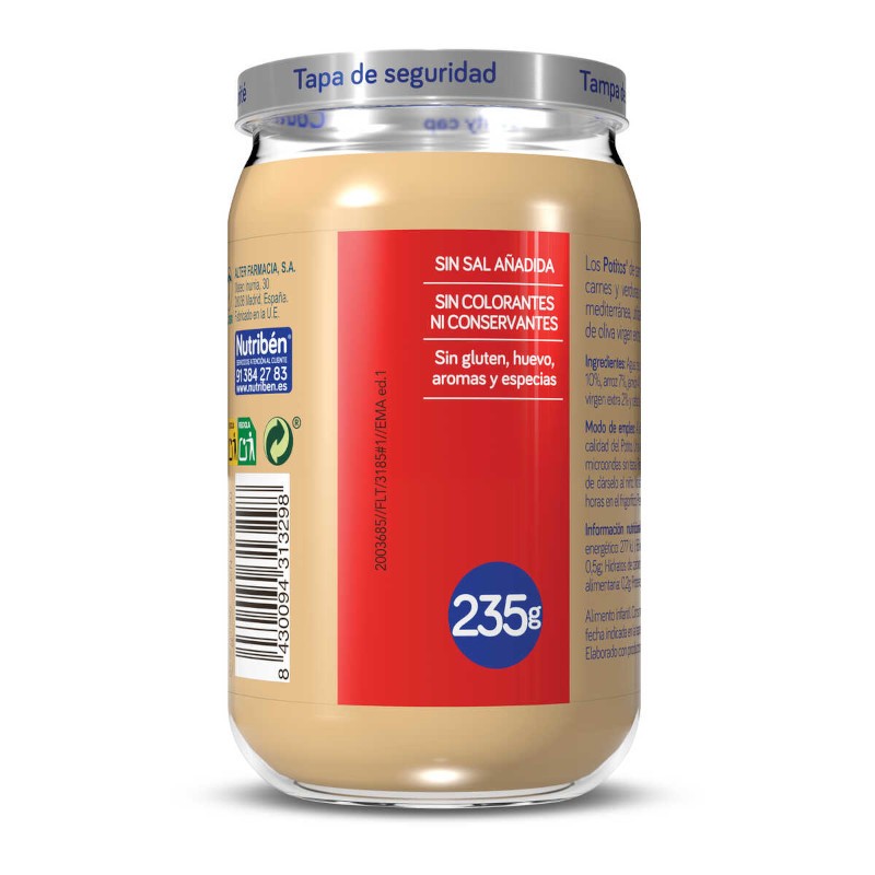 Nutribén Menestra de Verduras con Jamón y Ternera 235g-3