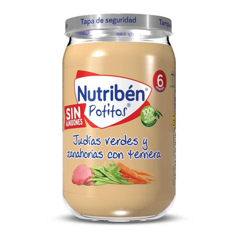 Nutribén Potito Ternera Judias Verdes Zanahoria 235g-1