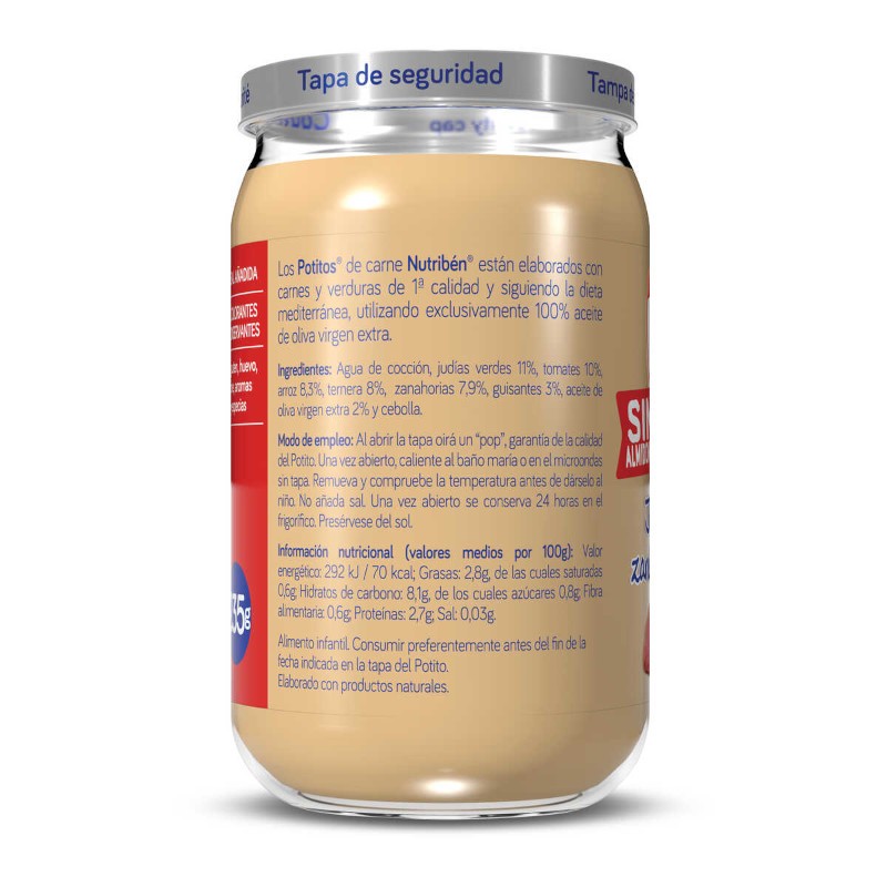 Nutribén Potito Ternera Judias Verdes Zanahoria 235g-2