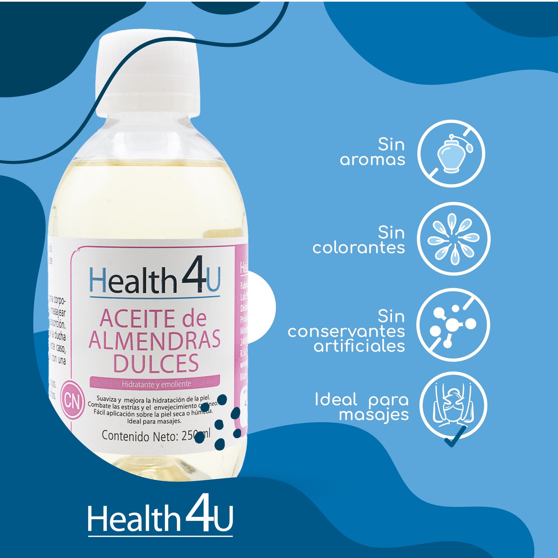 H4U Aceite de almendras dulces 250 ml-2