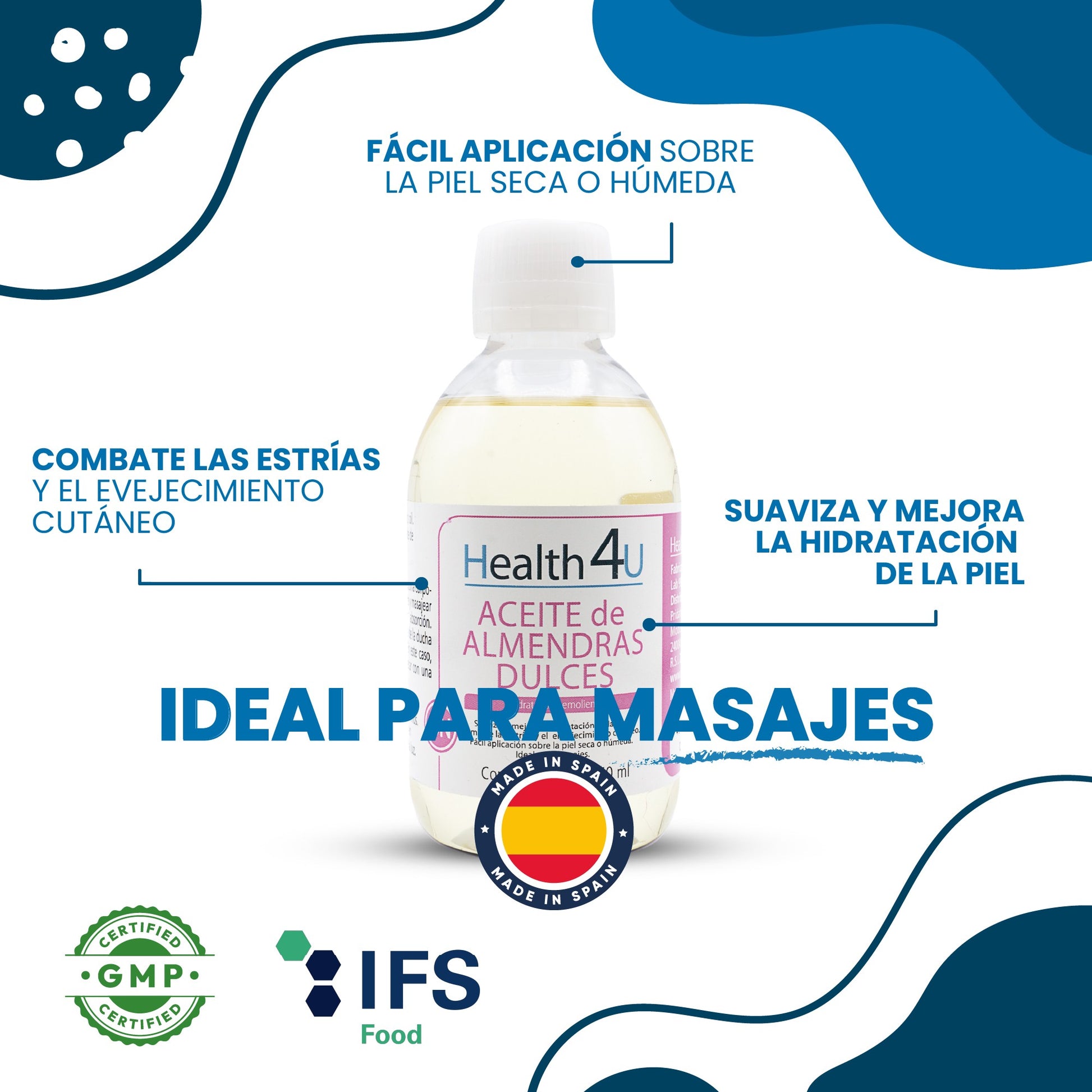 H4U Aceite de almendras dulces 250 ml-4