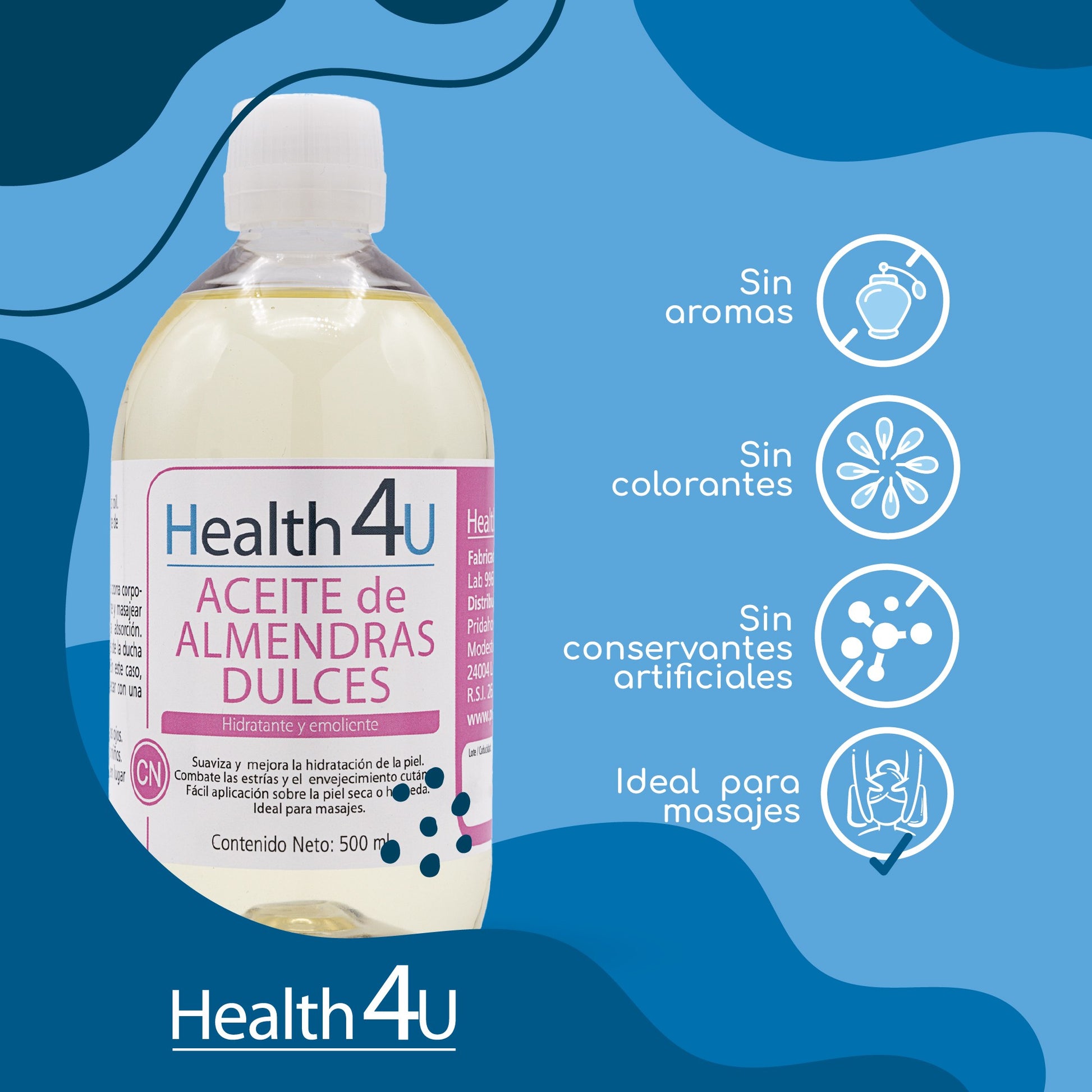 H4U Aceite de Almendras Dulces 500 ml-2