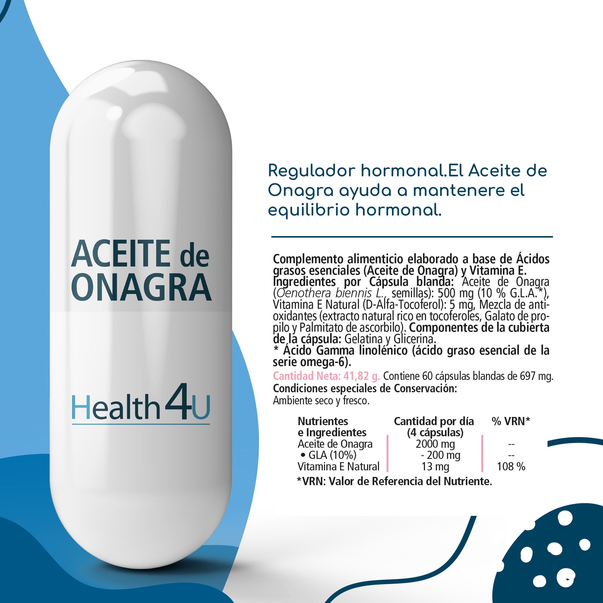 H4U Aceite de Onagra 60 cápsulas blandas-3