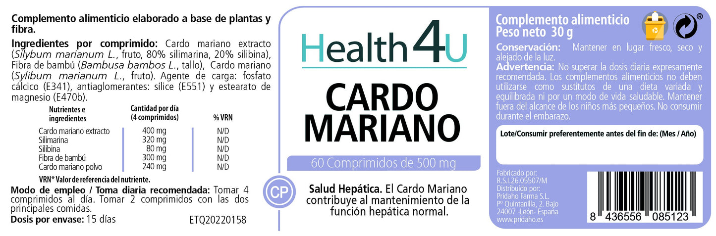 H4U Cardo Mariano 60 comprimidos-2