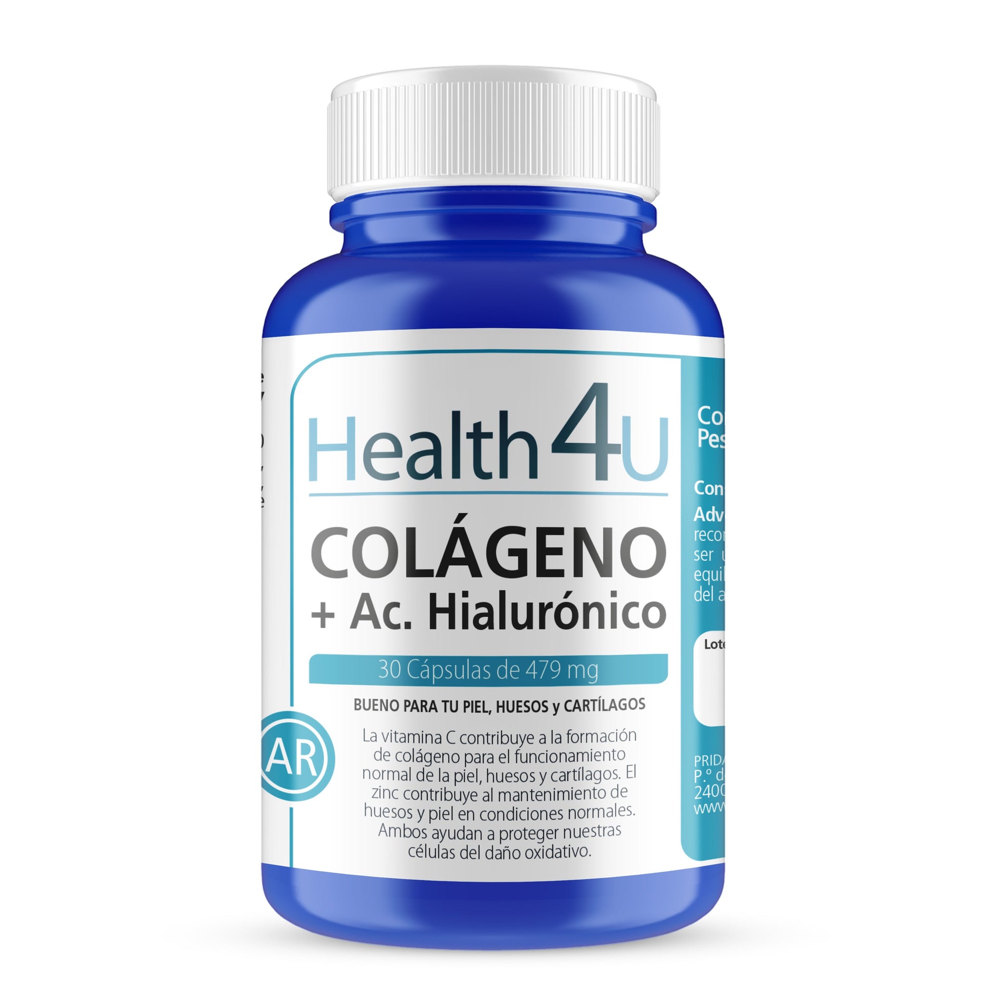H4U Colágeno + Ácido hialurónico 30 cápsulas-1