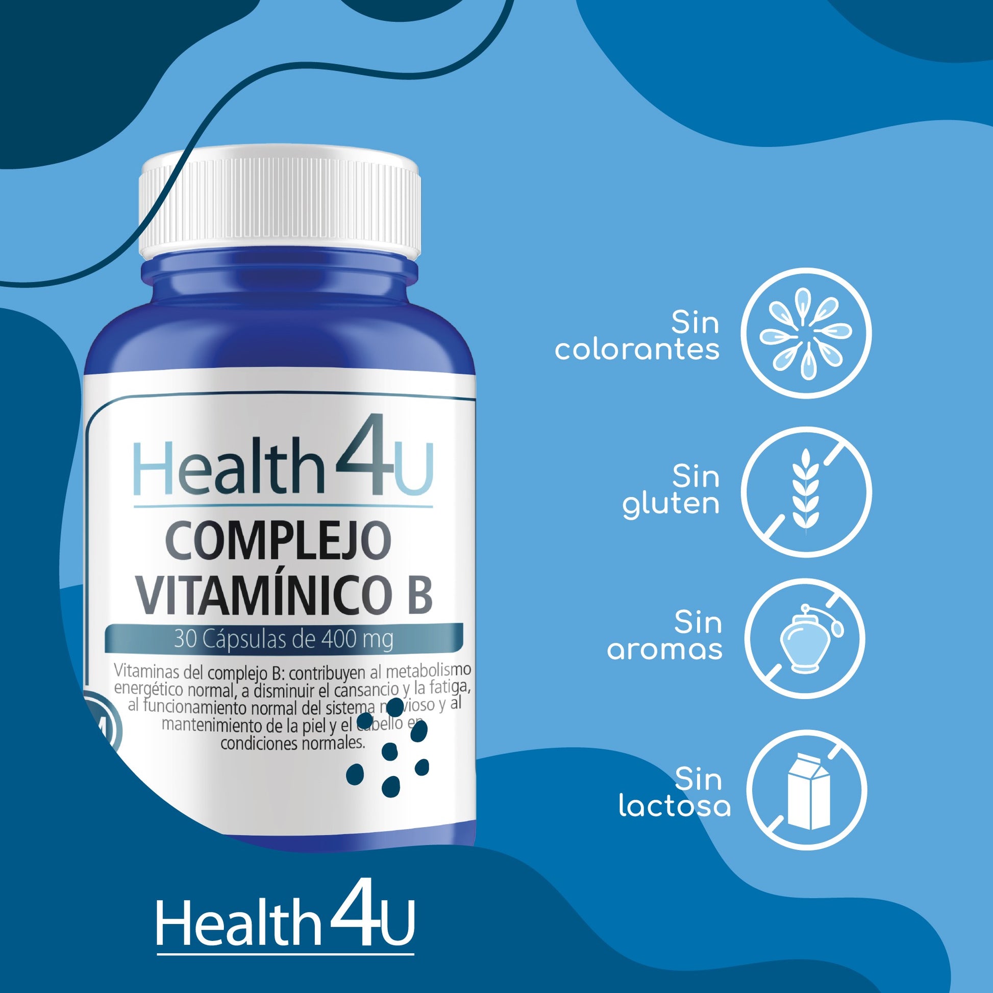 H4U Complejo Vitamínico B 30 cápsulas-2