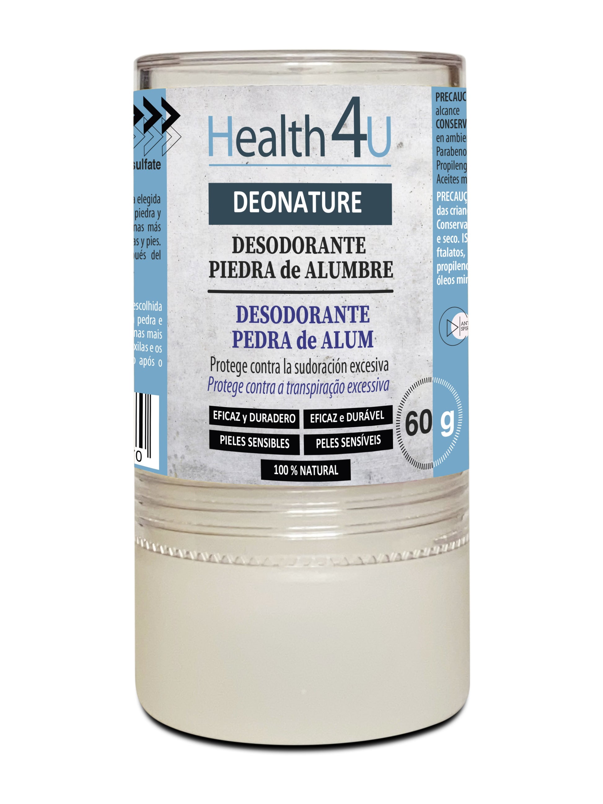 H4U DEONATURE Desodorante Piedra de Alumbre 60 g-1