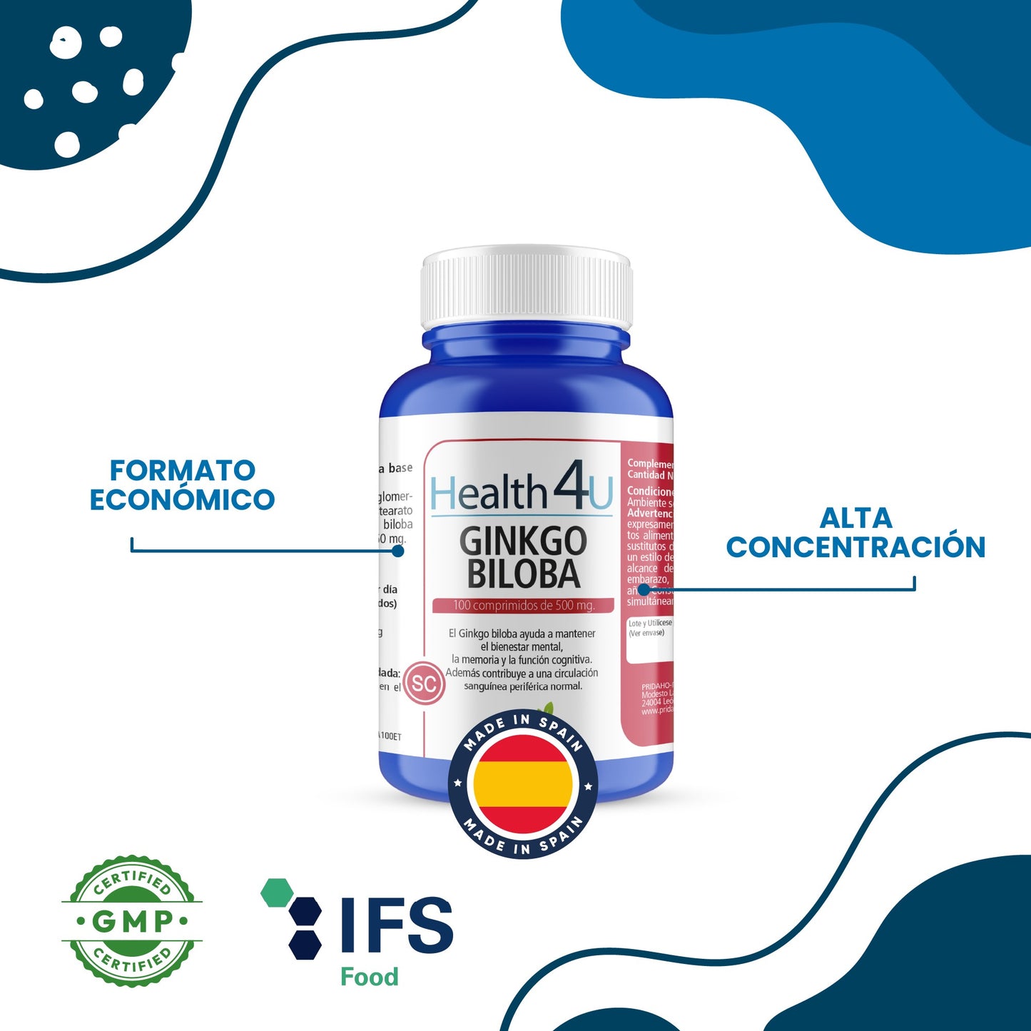 H4U Ginkgo biloba 100 comprimidos-4