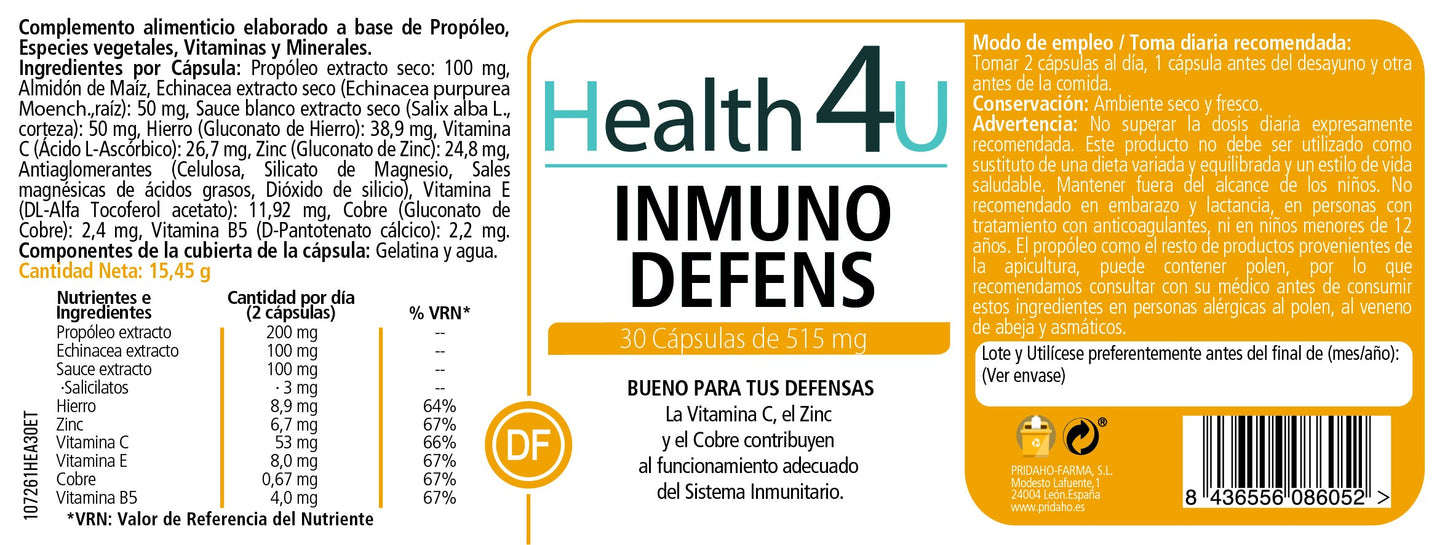 H4U Inmuno defens 30 cápsulas-2