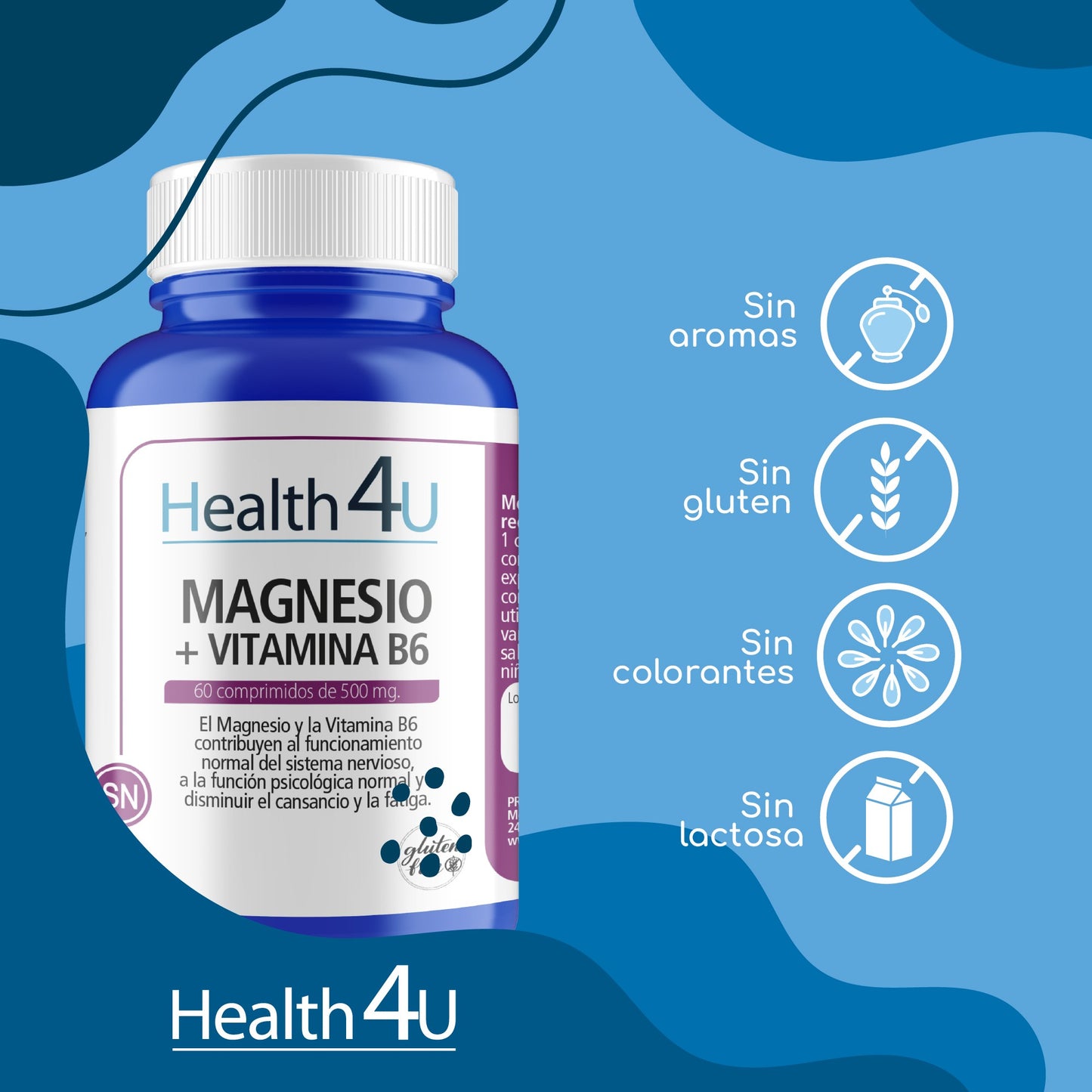 H4U Magnesio + vitamina B6 60 comprimidos-2