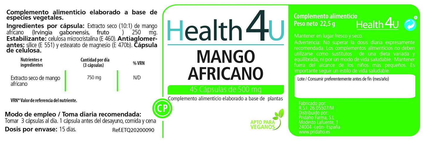 H4U Mango Africano 45 cápsulas-2