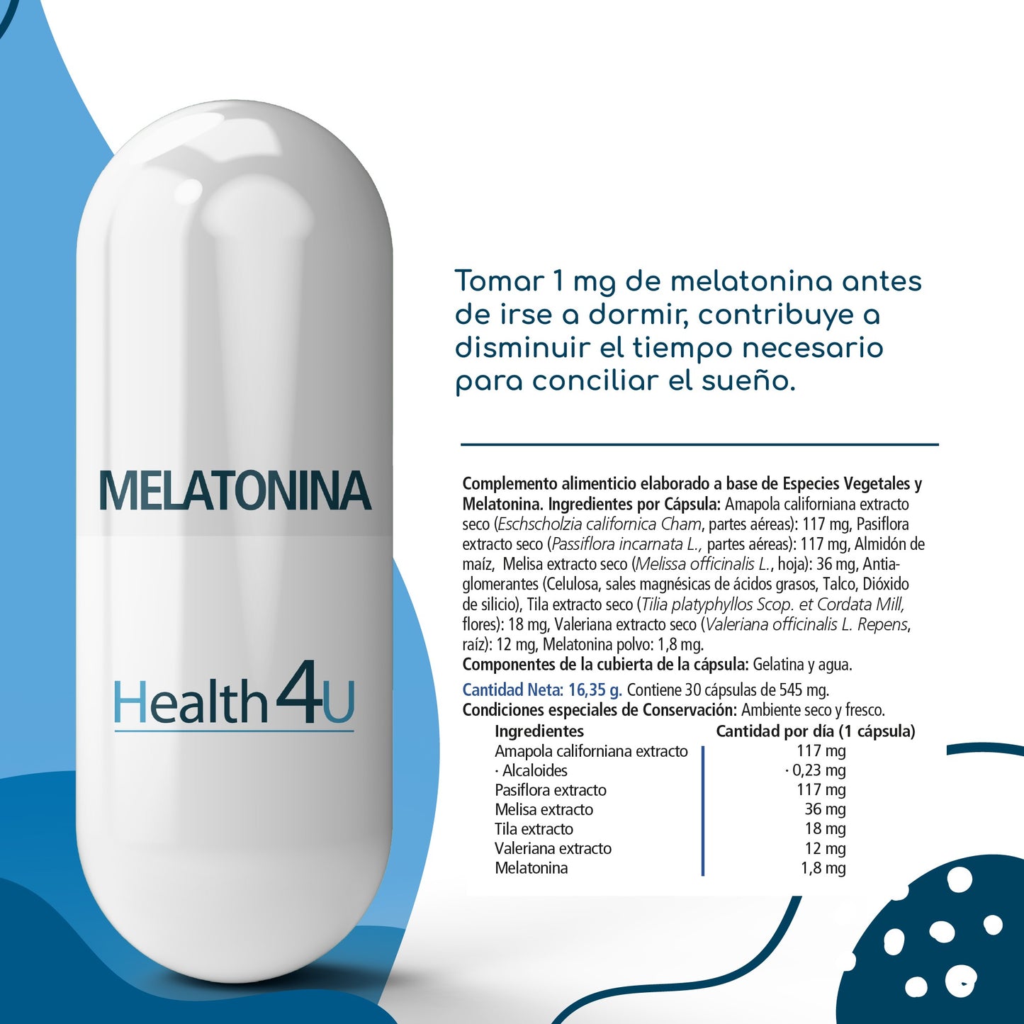H4U Melatonina 30 cápsulas-3