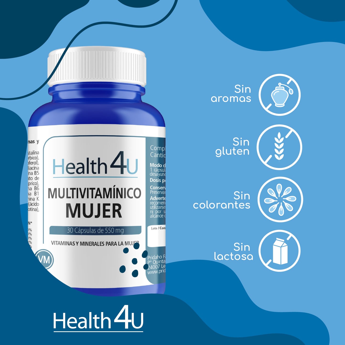H4U Multivitamínico mujer 30 cápsulas-2