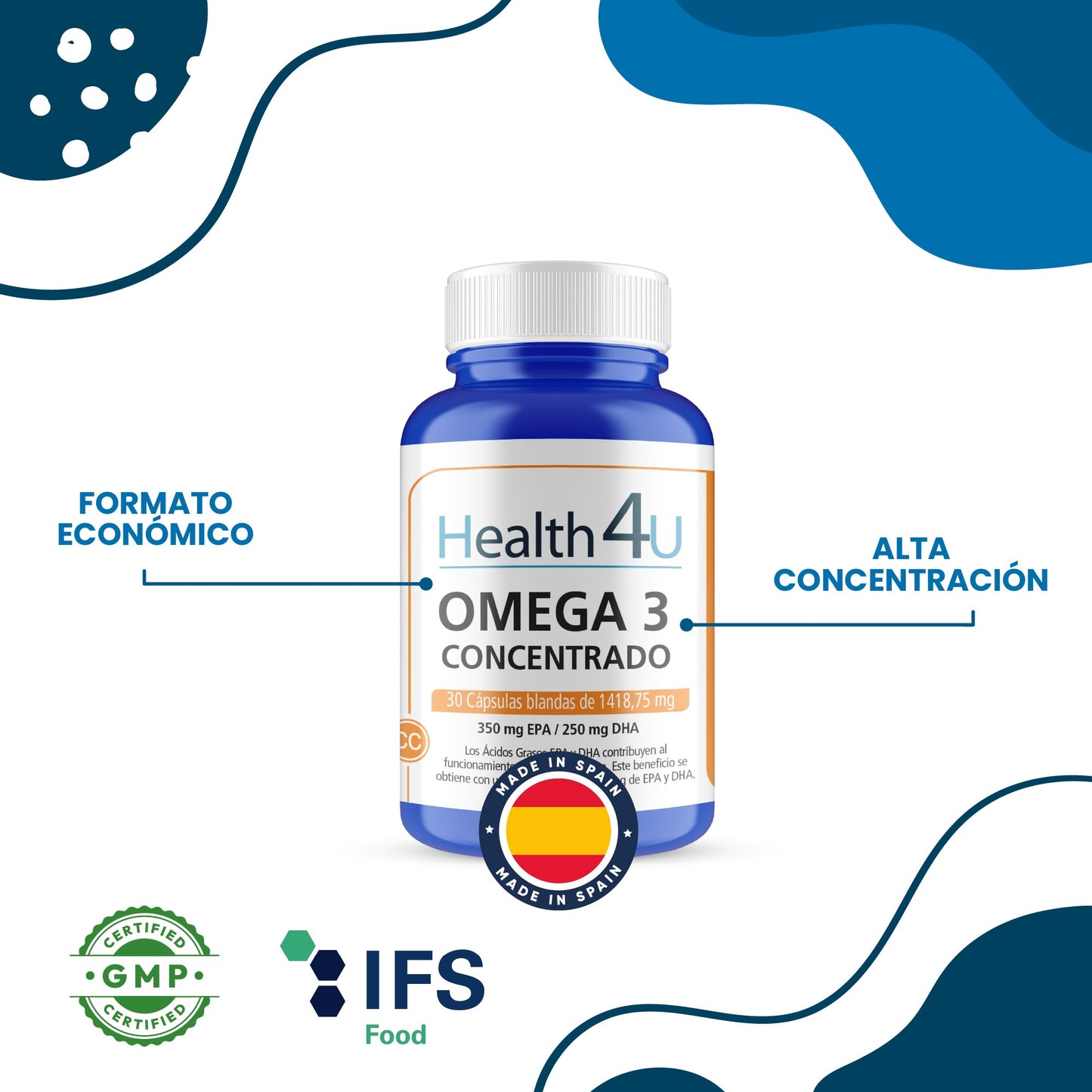 H4U Omega 3 Concentrado 30 cápsulas blandas-4